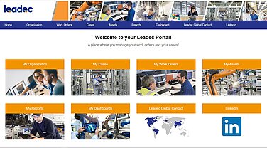 Screenshot von Leadec.os, der digitalen Geschäftsplattform von Leadec.